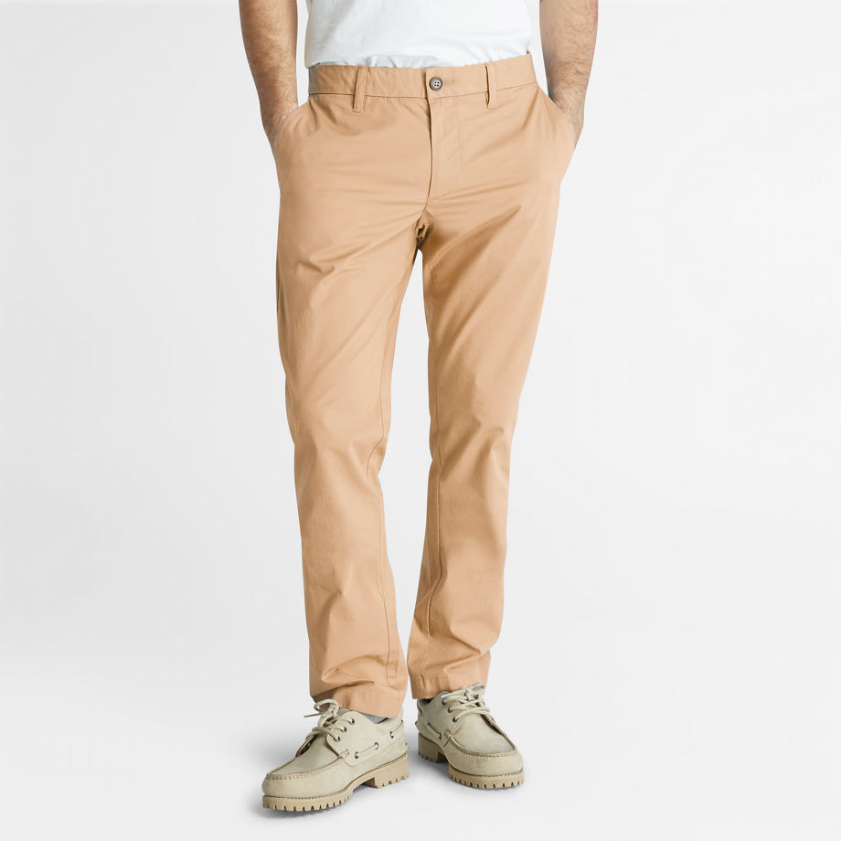 Timberland Sargent Lake Super-lightweight Stretch Chino Trousers For Men In Beige Beige, Size 32 x 34