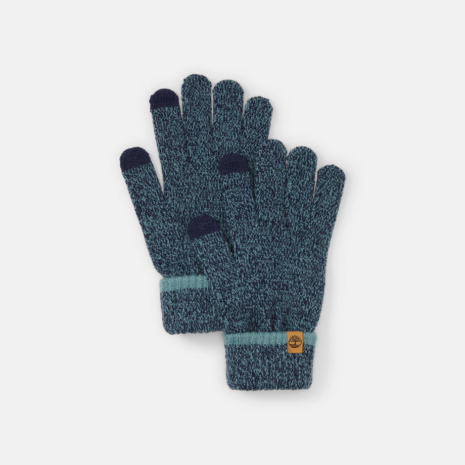 Timberland All Gender Marled Magic Glove In Navy Navy Unisex, Size SM