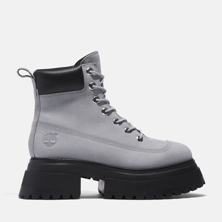 Timberland Sky 6 Inch Boot For Women In Grey Grey, Size 3.5