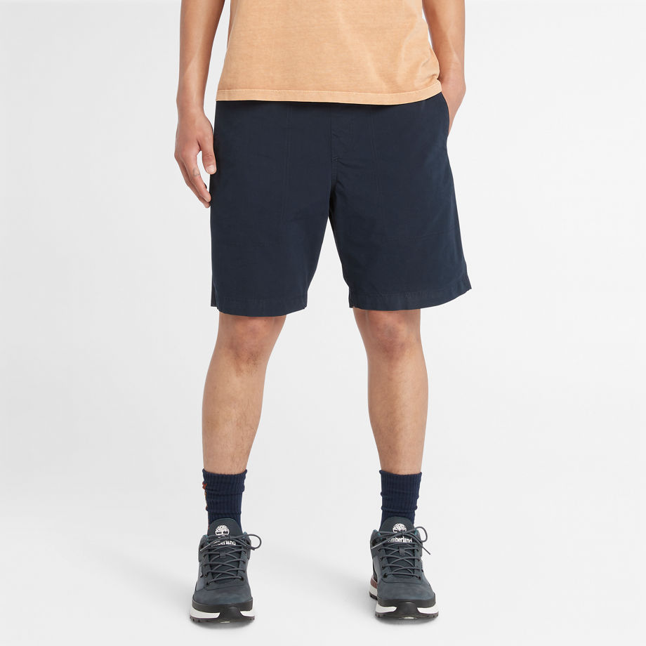 Timberland Garment Dye Poplin Shorts For Men In Navy Navy, Size M