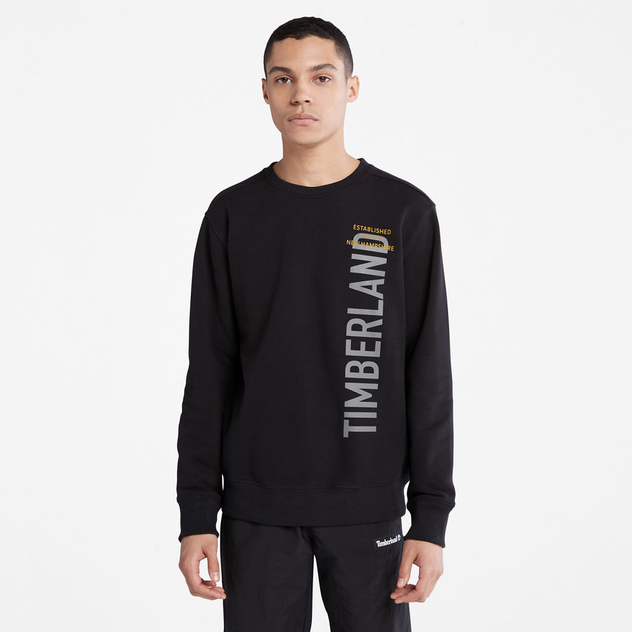 Timberland Side-logo Sweatshirt For Men In Black Black, Size M