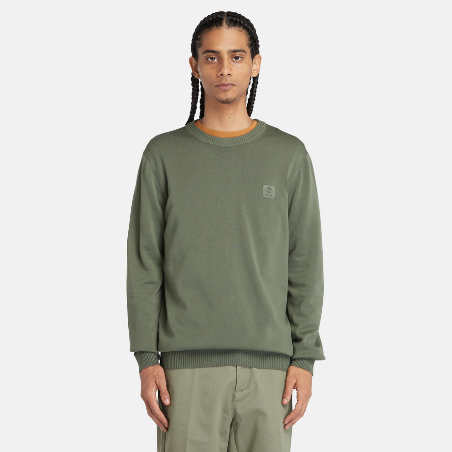 Timberland Garment-dyed Jumper For Men In Green Green, Size L