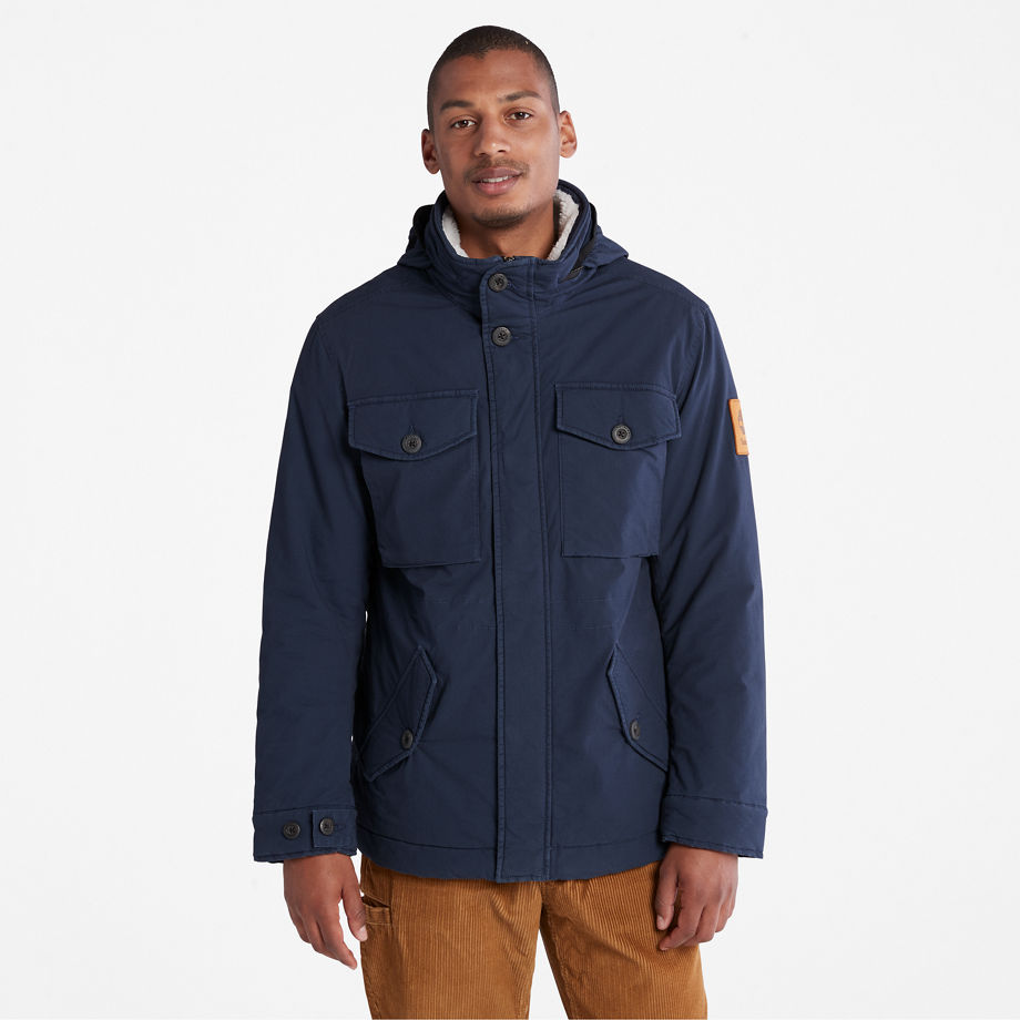 Timberland Mount Kelsey Field Jacket For Men In Navy Dark Blue, Size XL