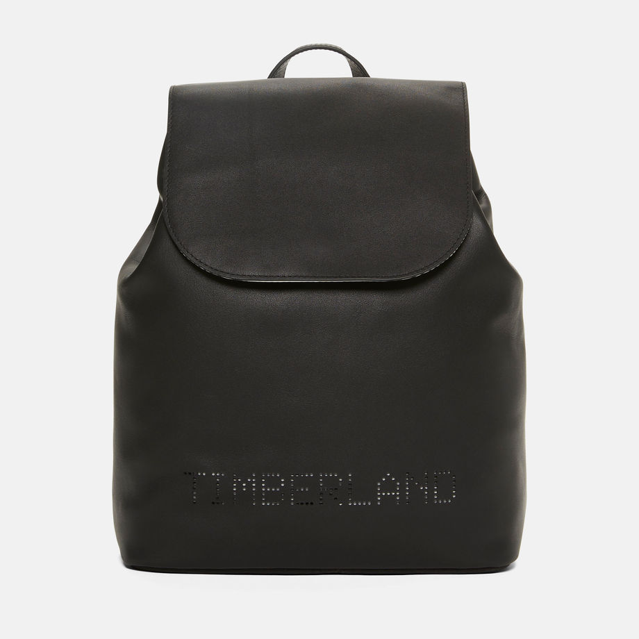 Timberland Leather Top-flap Backpack For Women In Black Black, Size ONE