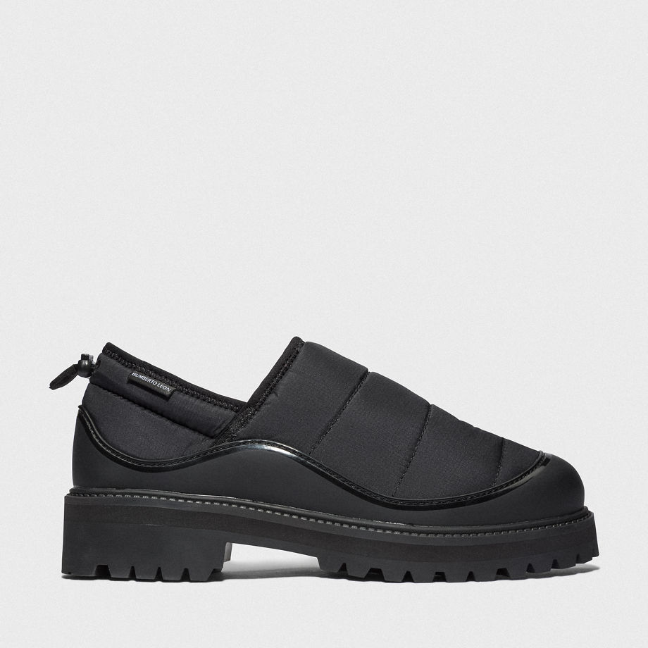 Timberland X Humberto Leon Puffer Shoe For Men In Black Black, Size 7.5