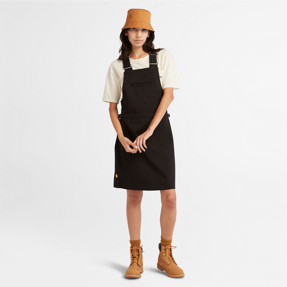 Timberland Dungaree Dress For Women In Black Black, Size S