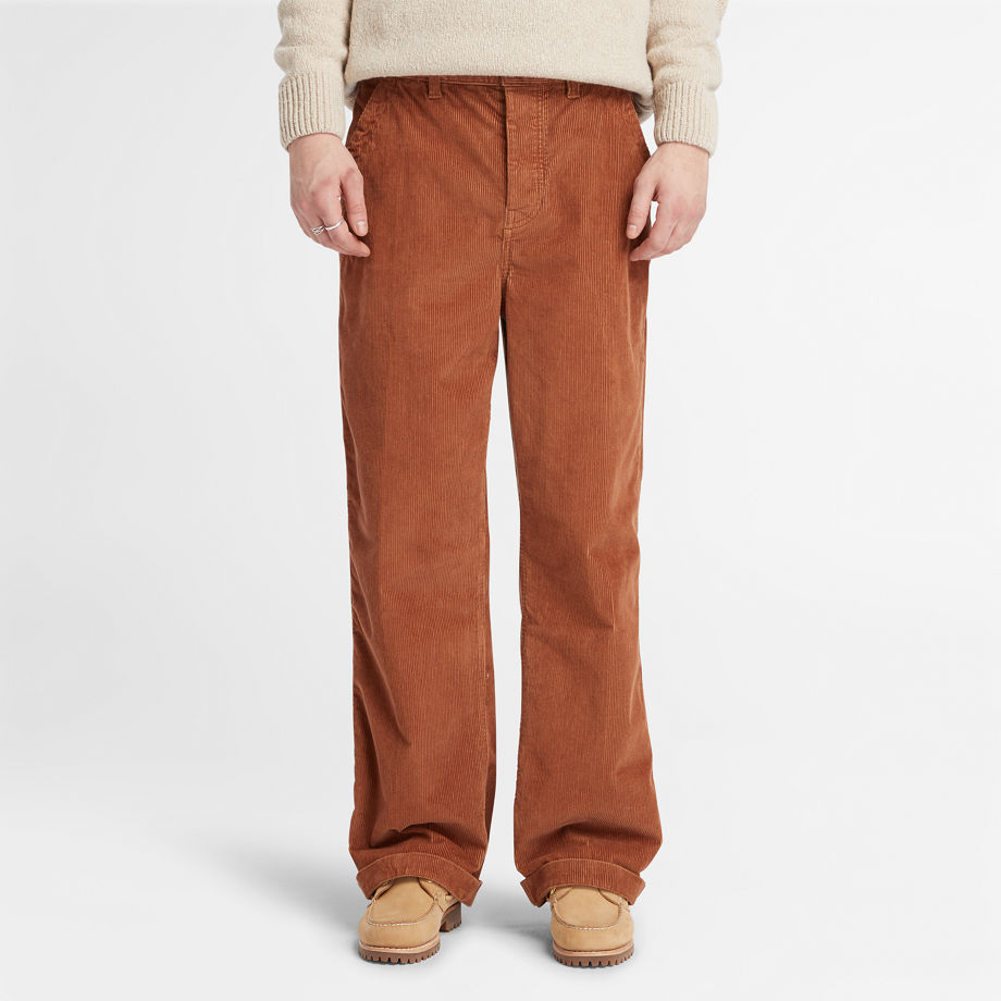Timberland Rindge Carpenter Trousers For Men In Terracotta Brown, Size 35 x 32