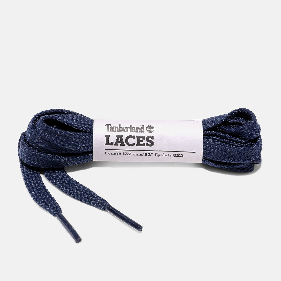 Timberland 132cm/52" Flat Replacement Laces In Navy Navy Unisex, Size ONE