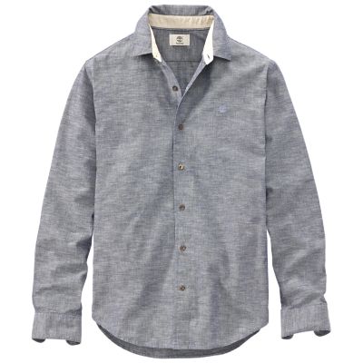 mens slim fit chambray shirt