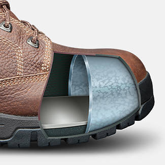 Illustrated image of a Timberland PRO boot which contains an alloy toe