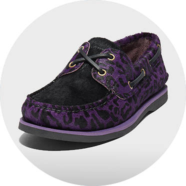 Purple Wacko Maria X Timberland collaboration shoe on white background