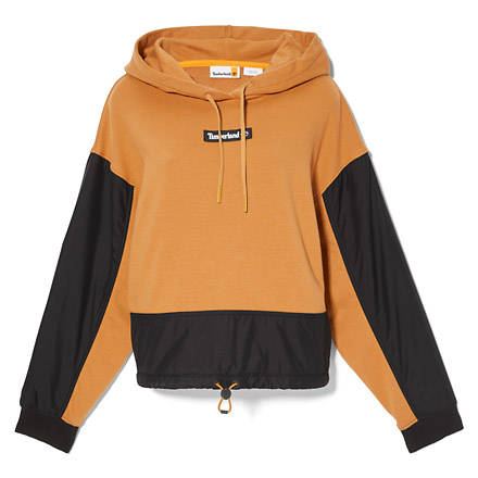 Image of Timberland Colorblock Mixed-Media Hoodie