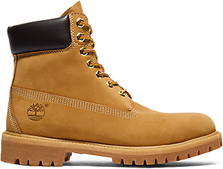 Image of the iconic Timberland wheat 6-inch boot.