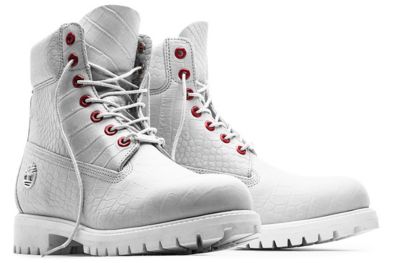 all white timberland boots