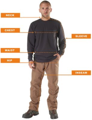timberland shirt size chart