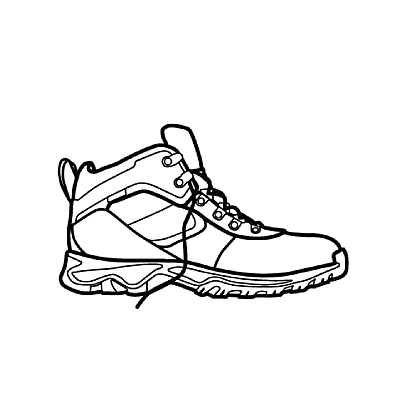 Timberland Men's Hiking Boots Illustration