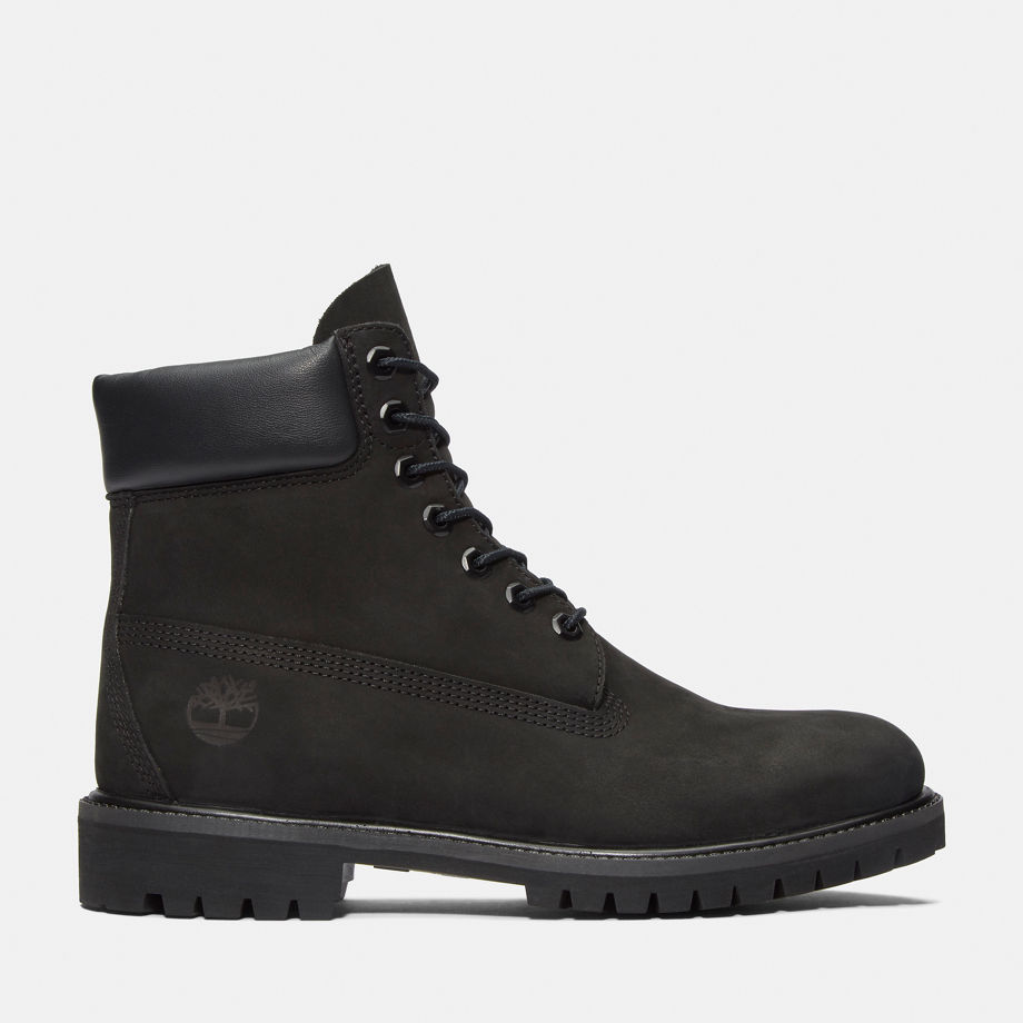 Timberland Premium 6 Inch Boot For Men In Black Black, Size 9
