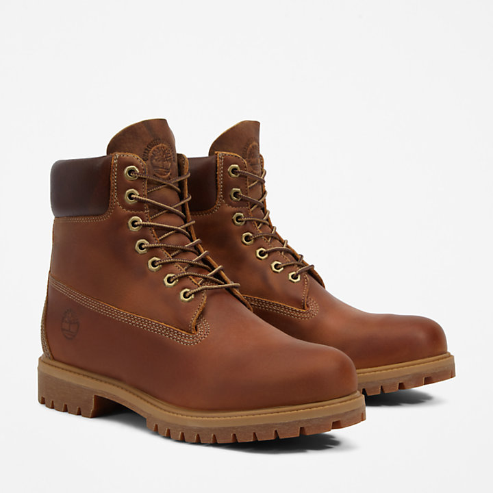 Timberland® Premium 6 Inch Waterproof Heritage  Boot for Men in Brown-
