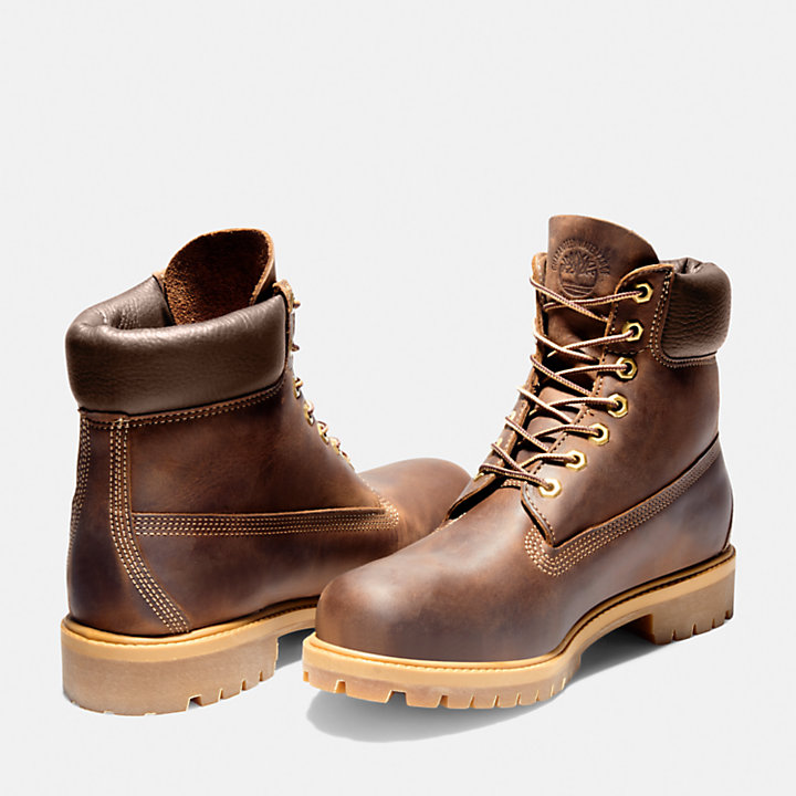 6 Inch Boot Imperméable Timberland® Premium Heritage Pour Homme En Marron Foncé Timberland