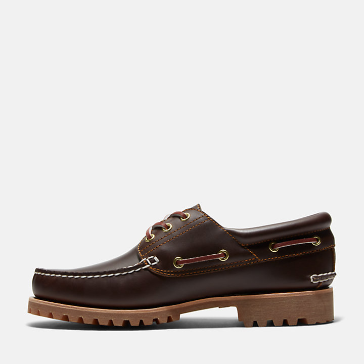 Timberland® Authentic 3-Eye Boat Shoe for Men in Brown-