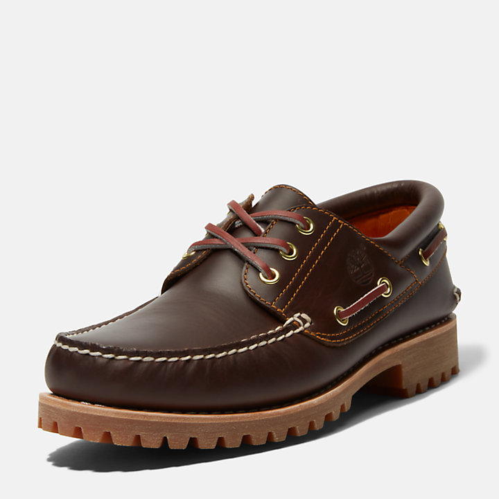 Timberland® Authentic 3-Eye Boat Shoe for Men in Brown-
