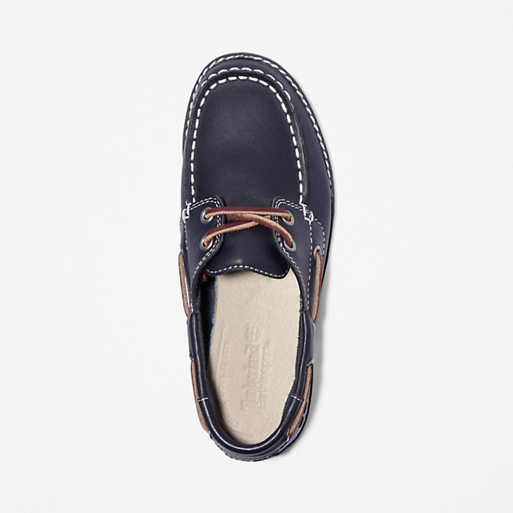 Seabury Boat Shoe for Youth in Navy-