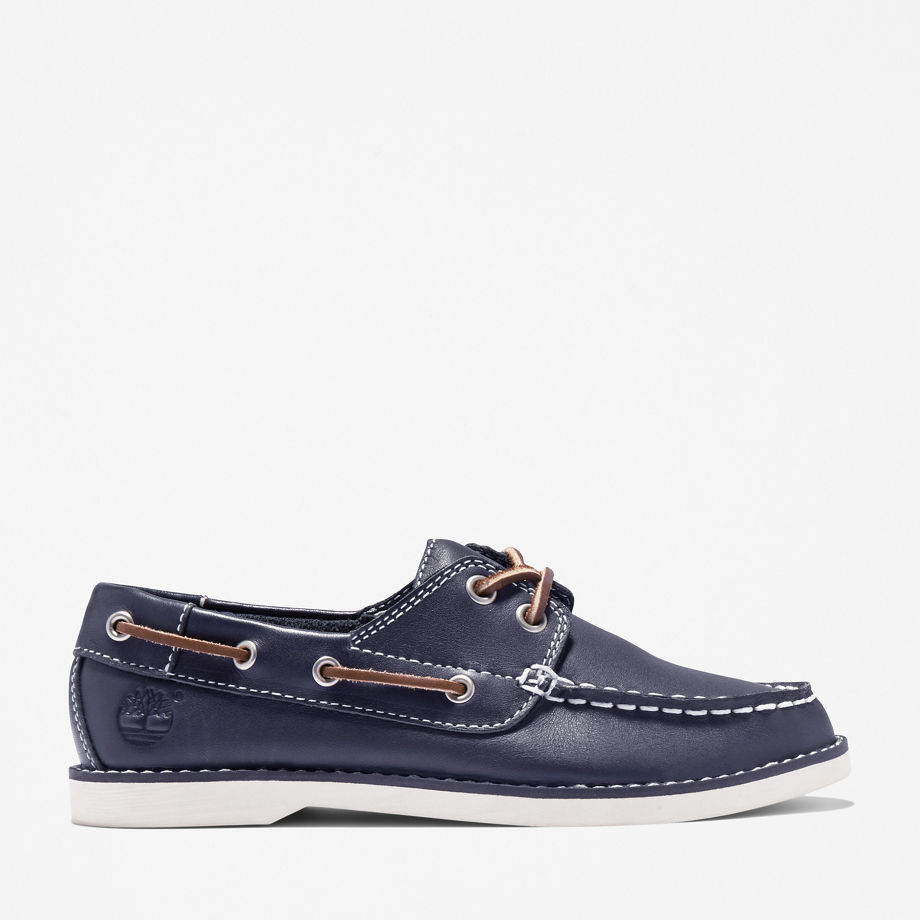 Timberland Seabury Boat Shoe For Junior In Navy Blue Kids, Size 3.5