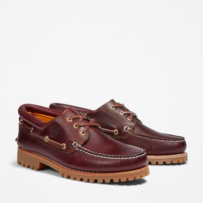 timberland boat shoes burgundy