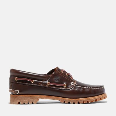Noreen 3-Eye Lug Handsewn Boat Shoe for Women in Brown | Timberland