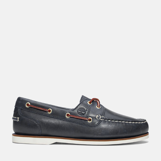 Classic Leather Boat Shoe for Women in Navy | Timberland