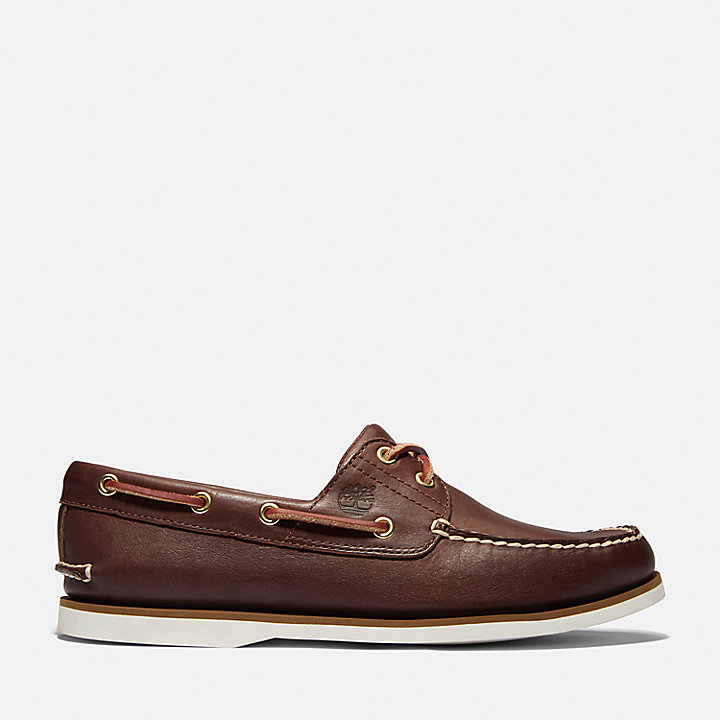 Classic Two-Eye Boat Shoe for Men in Brown