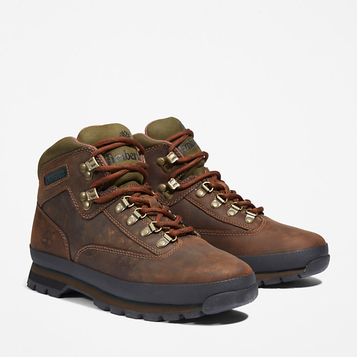 Euro Hiker Leather Boot for Men in Brown-