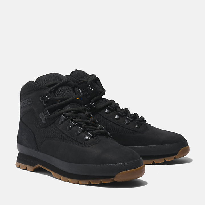 Euro Hiker Boot for Men in Monochrome Black-