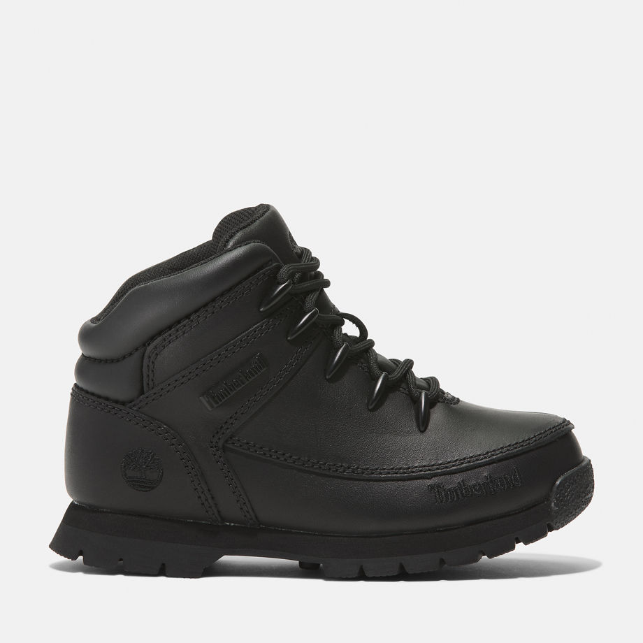 Timberland Euro Sprint Hiking Boot For Youth In Patent Black Black Kids