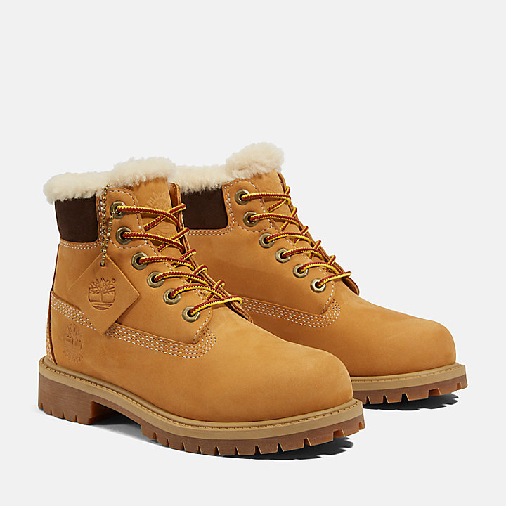Timberland® Premium 6 Inch Waterproof Winter Boot for Youth in Yellow