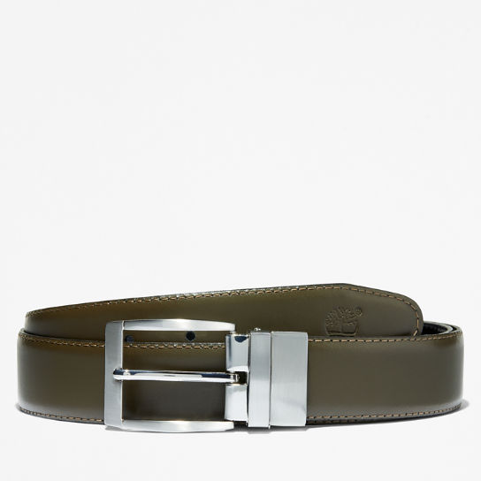 Reversible Leather Belt for Men in Green/Black | Timberland