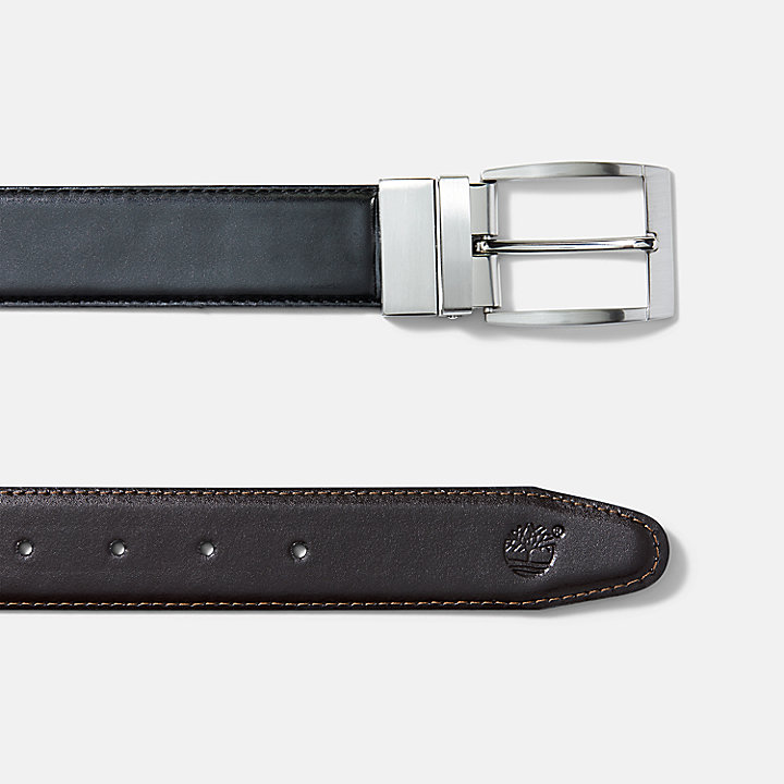 Reversible Leather Belt for Men in Brown
