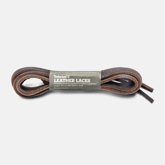 Cordones de repuesto de cuero sin curtir planos de 112 cm / 44 in en marrón | Timberland