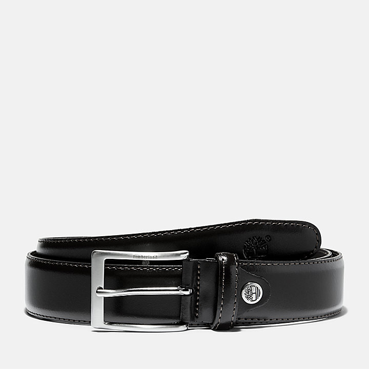 Cinturón clásico de cuero para hombre en negro