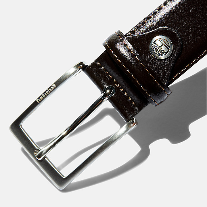 Cinturón clásico de cuero para hombre en marrón