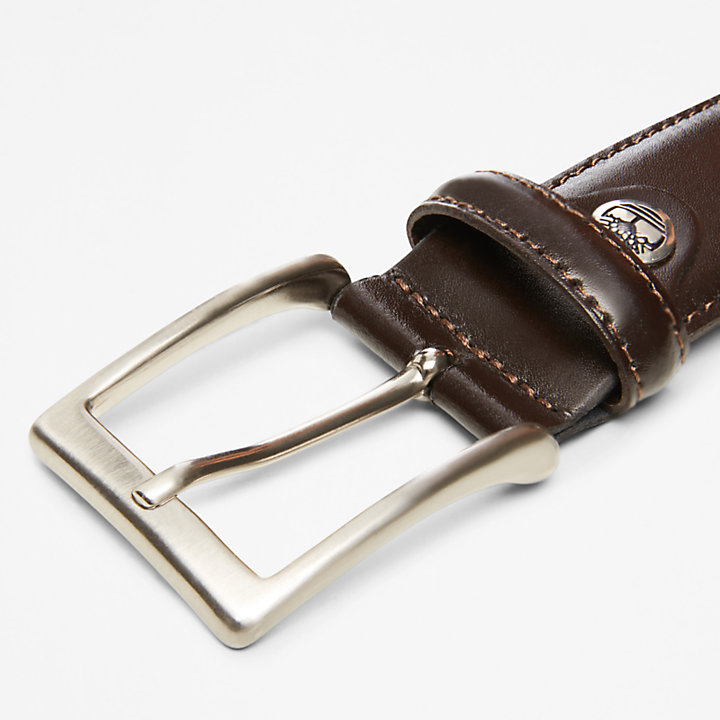 Classic Squared Buckle Belt  for Men in Brown-