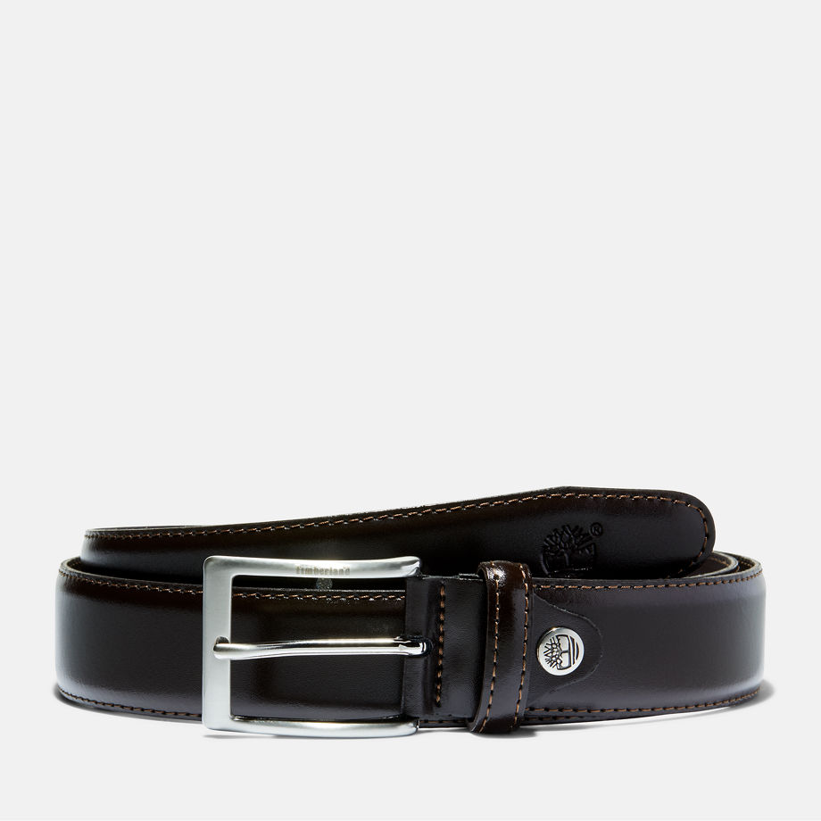 Timberland Classic Leather Belt For Men In Brown Brown