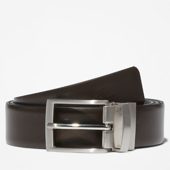 Cinturón de Cuero Reversible para Hombre en marrón oscuro | Timberland