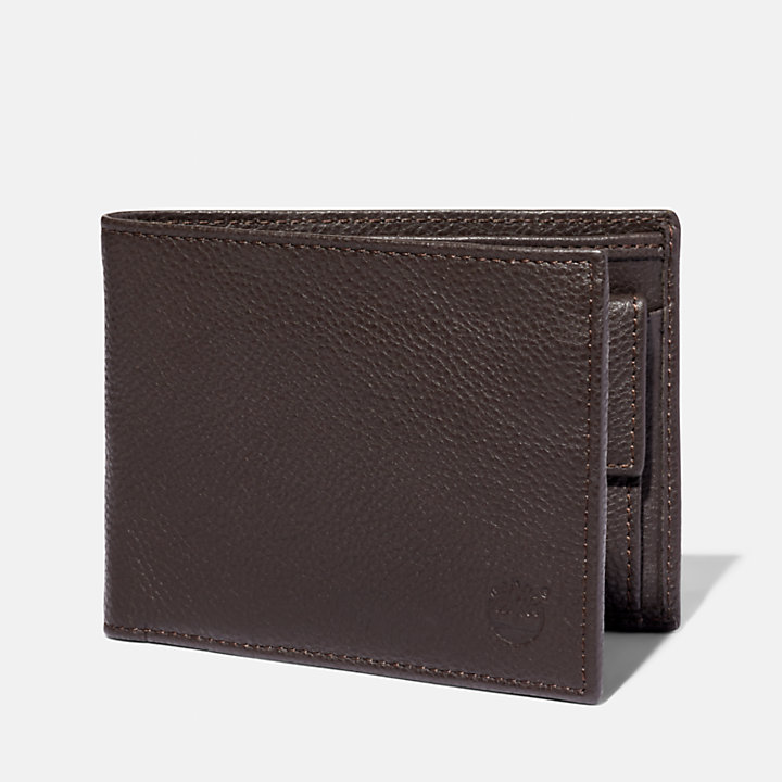 Kennebunk Large Wallet for Men in Dark Brown-