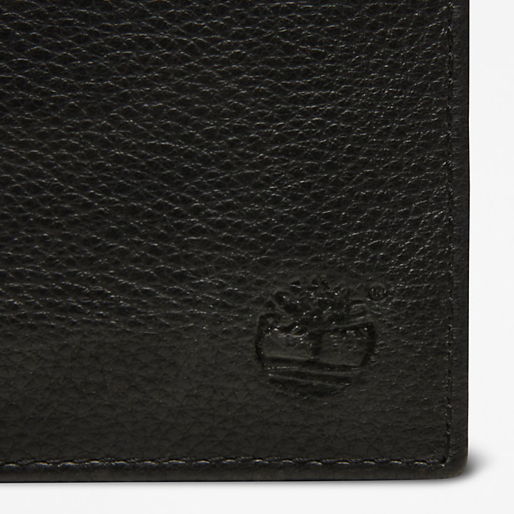 Portefeuille à deux volets Kennebunk en cuir avec porte-monnaie pour homme en noir-