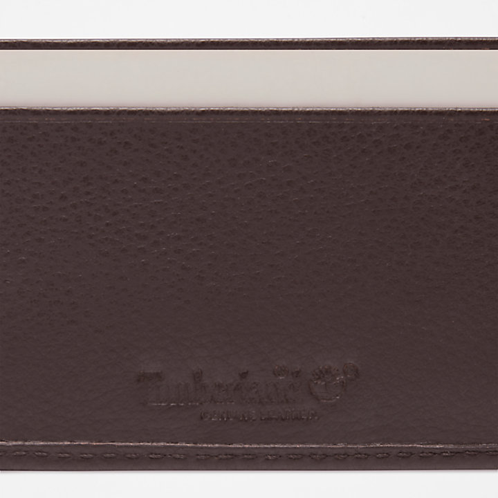 Kennebunk Bifold Leather Wallet with Coin Pocket for Men in Brown-