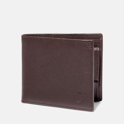 Timberland Kennebunk Bifold Leather Wallet With Coin Pocket For Men In Brown Brown