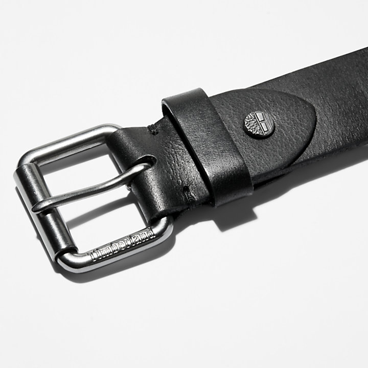 Roller Buckle Leather Belt for Men in Black | Timberland