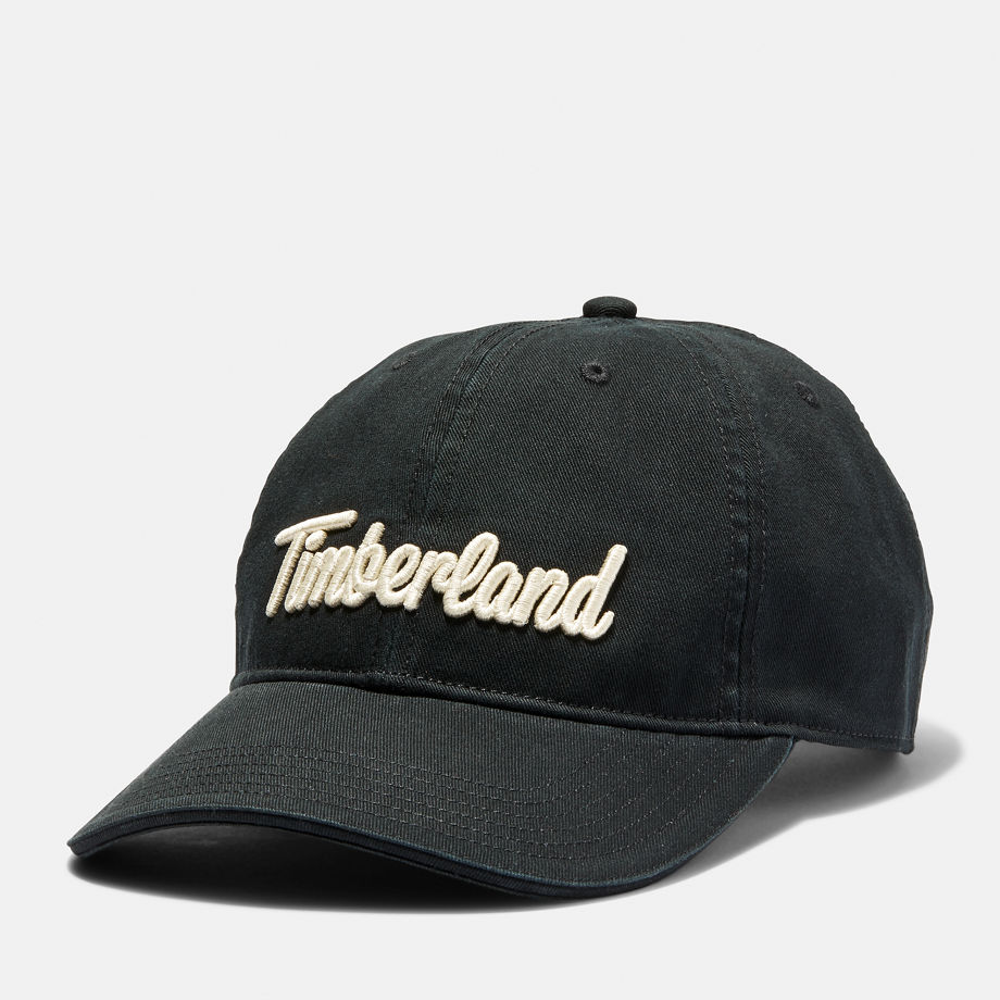 Timberland Midland Beach Embroidered Baseball Cap For Men In Black Black, Size ONE