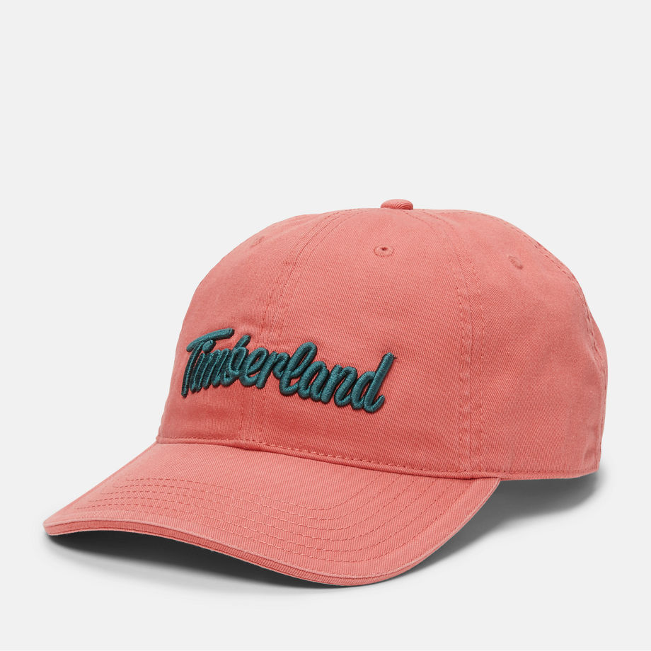 Timberland Midland Beach Embroidered Baseball Cap For Men In Pink Pink, Size ONE